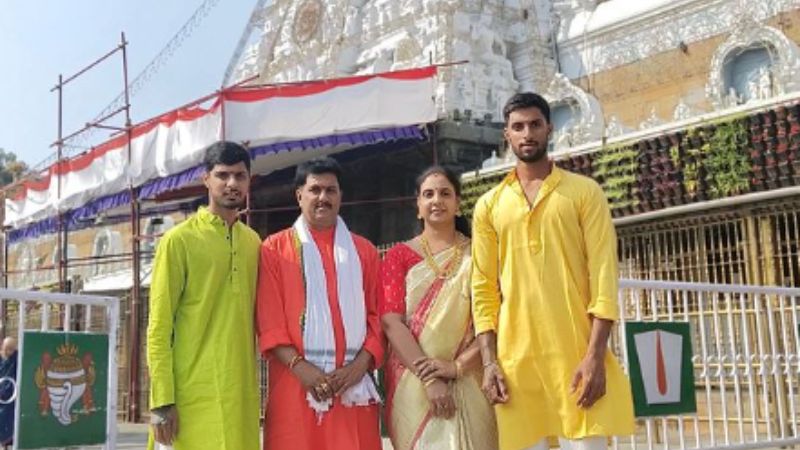 Tilak Varma visits Tirupati Balaji Temple post winning the Ranji Trophy Plate Group Championship Final 7 Tilak Varma visits Tirupati Balaji Temple post winning the Ranji Trophy Plate Group Championship Final